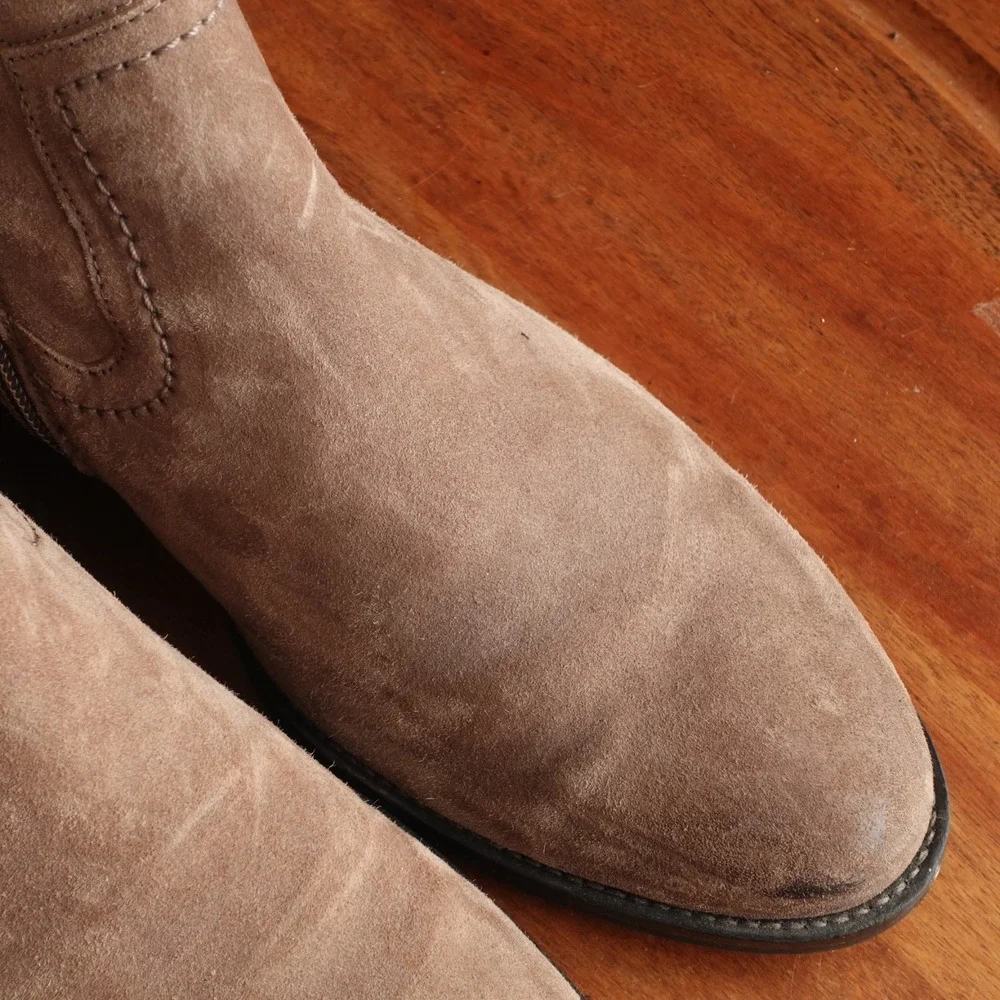 Paul Green Boots Womens SZ UK 6 US 8.5 Brown Boston Suede Coastal Cowgirl Ankle